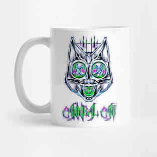 Psychedelic Cannibal Cat Mug